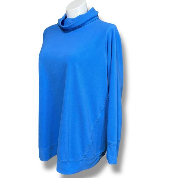 Tek Gear Womens Fleece Sweatshirt Tunic Top Funnel Neck Long Sleeve Pullover 2X - Picture 5 of 7